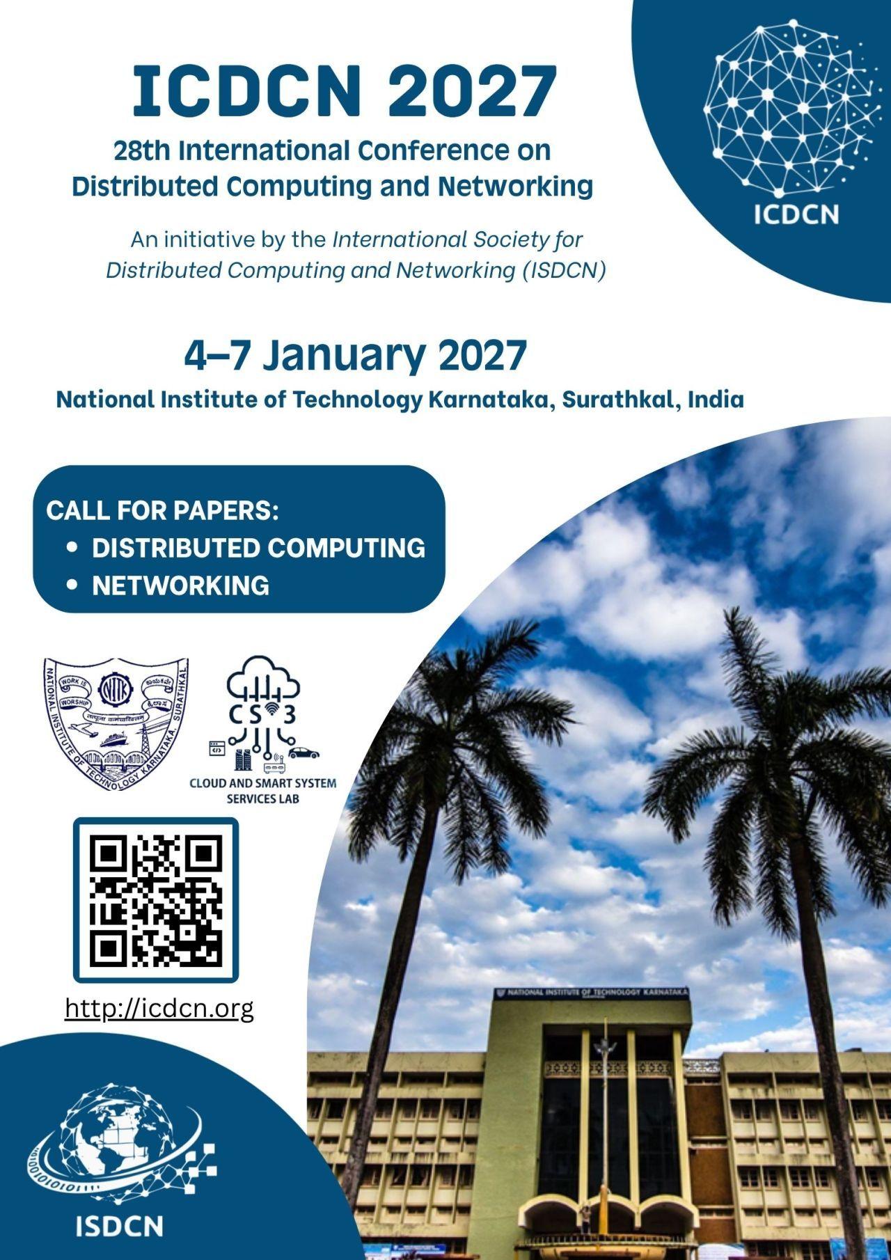 ICDCN 2027: 28th International Conference on Distributed Computing and Networking